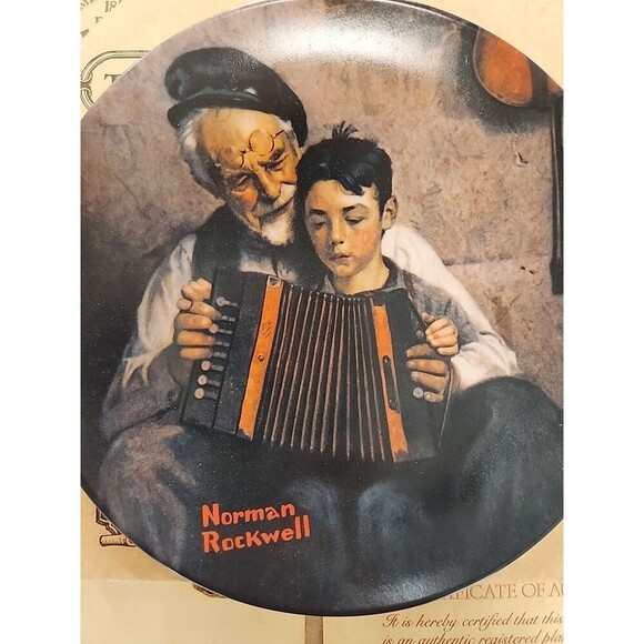 Norman Rockwell Heritage Collection Plate, The Music Maker - Picture 2 of 8